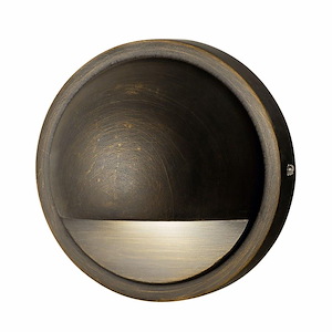 CBR - 0.86W 1 LED Half Moon Deck Light - with Utilitarian inspirations - 2 inches tall by 4 inches wide - 967978
