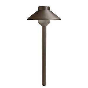 2W 3 LED Stepped Dome Path Light - with Transitional inspirations - 22.5 inches tall by 6.25 inches wide - 1149870