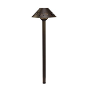 Overlay - 3.8W 1 LED Path Light - with Utilitarian inspirations - 21 inches tall by 7 inches wide