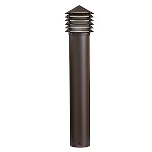 Louvered - K 1 LED Louvered Bollard - with Utilitarian inspirations - 29.5 inches tall by 6.25 inches wide