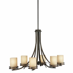 Hendrik - 6 light Chandelier - with Soft Contemporary inspirations - 22.75 inches tall by 18 inches wide - 1150148
