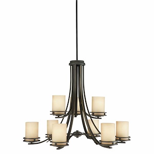 Hendrik - 9 light Two Tier Chandelier - with Soft Contemporary inspirations - 25.75 inches tall by 33.25 inches wide - 969101