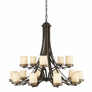 Hendrik - Fifteen Light Two Tier Chandelier - with Soft Contemporary inspirations - 36.25 inches tall by 42.25 inches wide - 966092
