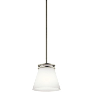 Hendrik - 1 light Mini-Pendant - with Soft Contemporary inspirations - 9 inches tall by 8 inches wide - 1146518
