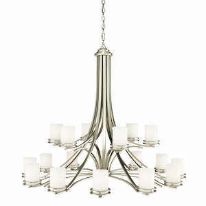 Hendrik - Eighteen Light Two Tier Chandelier - with Soft Contemporary inspirations - 41.5 inches tall by 50.25 inches wide - 966094