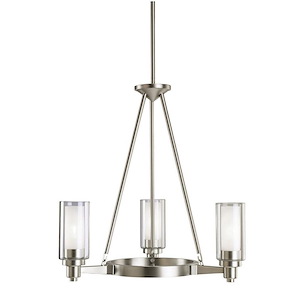 Circolo - 3 Light Chandelier - With Soft Contemporary Inspirations - 21.5 Inches Tall By 22 Inches Wide - 1152754