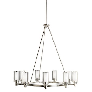 Circolo - 9 light Chandelier - with Soft Contemporary inspirations - 35.5 inches tall by 36 inches wide - 966104