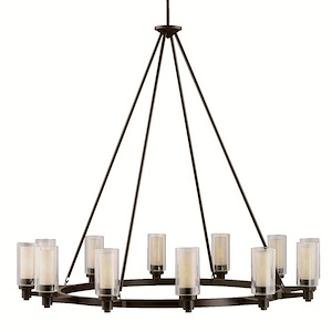 Circolo - Twelve Light Chandelier - with Soft Contemporary inspirations - 41 inches tall by 44.5 inches wide - 966574