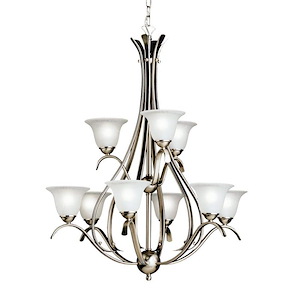 Dover - 9 Light Chandelier - With Transitional Inspirations - 37 Inches Tall By 27.75 Inches Wide