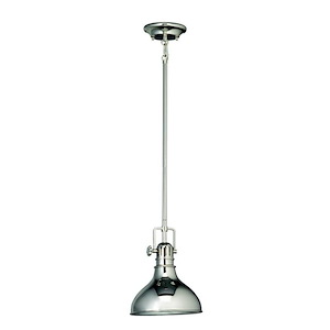 1 light Mini-Pendant - with Vintage Industrial inspirations - 10.25 inches tall by 8 inches wide - 966573