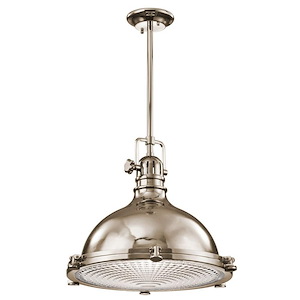 Hatteras Bay - 1 light Mini-Pendant - with Vintage Industrial inspirations - 16 inches tall by 18 inches wide