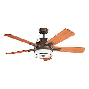 Lacey II - Ceiling Fan with Light Kit - with Transitional inspirations - 16.75 inches tall by 52 inches wide