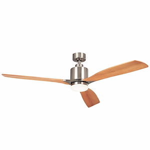 Ridley II - 3 Blade Ceiling Fan with Light Kit In Modern Style-14.75 Inches Tall and 60 Inches Wide - 1279186