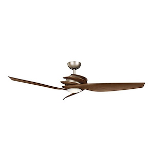 Spyra - Ceiling Fan with Light Kit - 14.25 inches tall by 62 inches wide