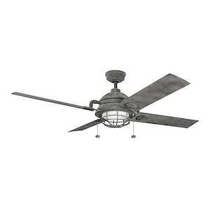 Maor - Ceiling Fan with Light Kit - with Traditional inspirations - 17.5 inches tall by 65 inches wide