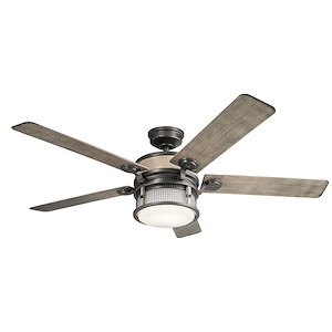 Ahrendale - Ceiling Fan with Light Kit - with Utilitarian inspirations - 16.5 inches tall by 60 inches wide - 969752