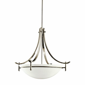 Olympia - 3 light Inverted Pendant - with Soft Contemporary inspirations - 21 inches tall by 24 inches wide - 1152764