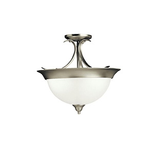 Dover - 3 Light Semi-Flush Mount - With Transitional Inspirations - 14 Inches Tall By 15.25 Inches Wide - 1147219