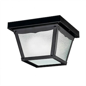 1 Light Outdoor Flush Mount In Utilitarian Style- Inches Tall and 5.25 Inches Wide