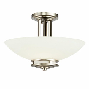 Hendrik - 2 light Semi-Flush Mount - with Soft Contemporary inspirations - 10 inches tall by 15 inches wide - 966117