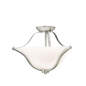 Langford - 2 Light Convertible Semi-Flush Mount - with Transitional inspirations - 15.25 inches tall by 18.75 inches wide