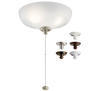 9W 3 Led Large Bowl Ceiling Fan Light Kit - With Transitional Inspirations - 5.5 Inches Tall By 12.5 Inches Wide