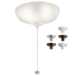 9W 3 Led Large Bowl Ceiling Fan Light Kit - With Transitional Inspirations - 5.5 Inches Tall By 12.5 Inches Wide