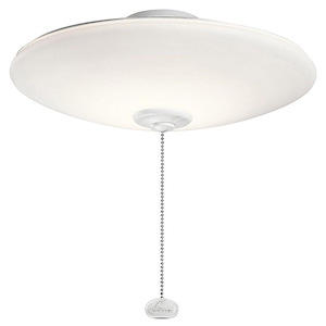 17W 1 LED Low Profile Bowl Fan Light Kit - with Transitional inspirations - 4.75 inches tall by 13 inches wide