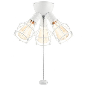 Industrial - 4W 3 LED Ceiling Fan Light Kit - with Utilitarian inspirations - 6.75 inches tall by 10.25 inches wide - 970201