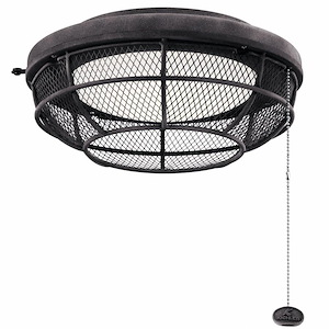 17W 1 LED Industrial Mesh Light Kit - with Utilitarian inspirations - 6.25 inches tall by 12.75 inches wide