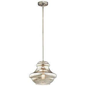 Everly - 1 light Pendant - with Transitional inspirations - 10.25 inches tall by 12 inches wide - 1151056