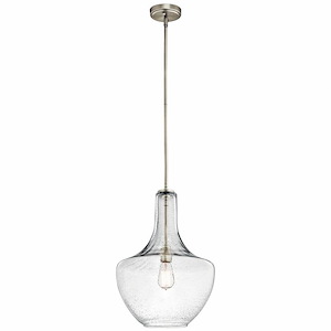 Everly - 1-Light Large Pendant with Transitional Style 19.75 Inches Tall by 13.75 Inches Wide - 967469