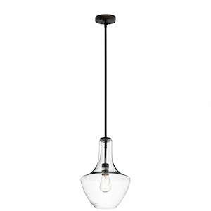 Everly - 1-Light Medium Pendant with Transitional Style 15.25 Inches Tall by 10.5 Inches Wide - 967467