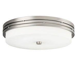 Ceiling Space - 1 Light Flush Mount Steel - with Transitional inspirations - 3.25 inches tall by 14 inches wide - 968567