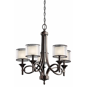 Lacey - 5 light Chandelier - with Transitional inspirations - 26 inches tall by 25 inches wide - 966854