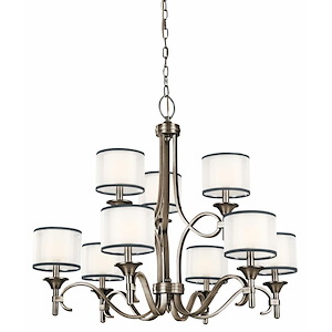 Lacey - 9 light 2-Tier Chandelier - with Transitional inspirations - 29.5 inches tall by 34.25 inches wide - 1152299