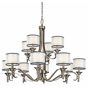 Lacey - Twelve Light 2-Tier Chandelier - with Transitional inspirations - 31.75 inches tall by 42 inches wide - 966756