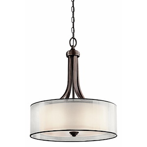 Lacey - 4 light Inverted Drum Shade Pendant - with Transitional inspirations - 23.5 inches tall by 20 inches wide - 966853