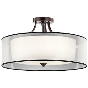 Lacey - 5 light Semi-Flush Mount - with Transitional inspirations - 15.25 inches tall by 28 inches wide - 968130