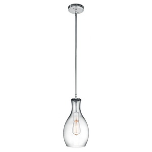Everly - 1 Light Mini Pendant - with Transitional inspirations - 13.75 inches tall by 7 inches wide - 970209