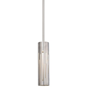 17W 1 LED Mini Pendant - with Contemporary inspirations - 12.25 inches tall by 3 inches wide