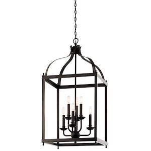 Larkin - 6 Light X-Large Cage Foyer with Traditional Design-36.25 inches tall by 18 inches wide
