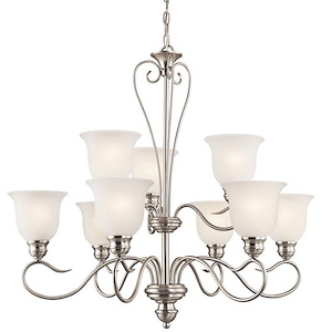 Tanglewood - 9 Light 2-Tier Chandelier - 29.75 inches tall by 32 inches wide
