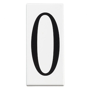 Address Light Number 0 Panel In Utilitarian Style-2.25 Inches Tall and 5 Inches Wide
