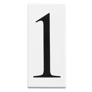 Address Light Number 1 Panel In Utilitarian Style-2.25 Inches Tall and 5 Inches Wide