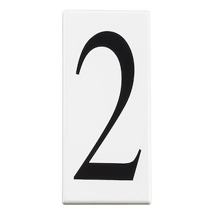 Address Light Number 2 Panel In Utilitarian Style-2.25 Inches Tall and 5 Inches Wide