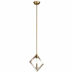 Layan - 1 light Mini Chandelier - with Contemporary inspirations - 13.25 inches tall by 3.25 inches wide