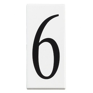 Address Light Number 6 Panel In Utilitarian Style-2.25 Inches Tall and 5 Inches Wide