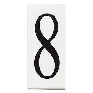 Address Light Number 8 Panel In Utilitarian Style-2.25 Inches Tall and 5 Inches Wide