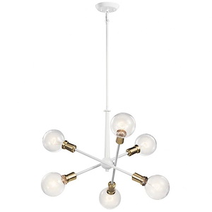 Armstrong - 6 Light Small Chandelier - with Contemporary inspirations - 27.75 inches tall by 20 inches wide - 969128